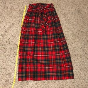 Vintage Florence Eisemau plaid long skirt